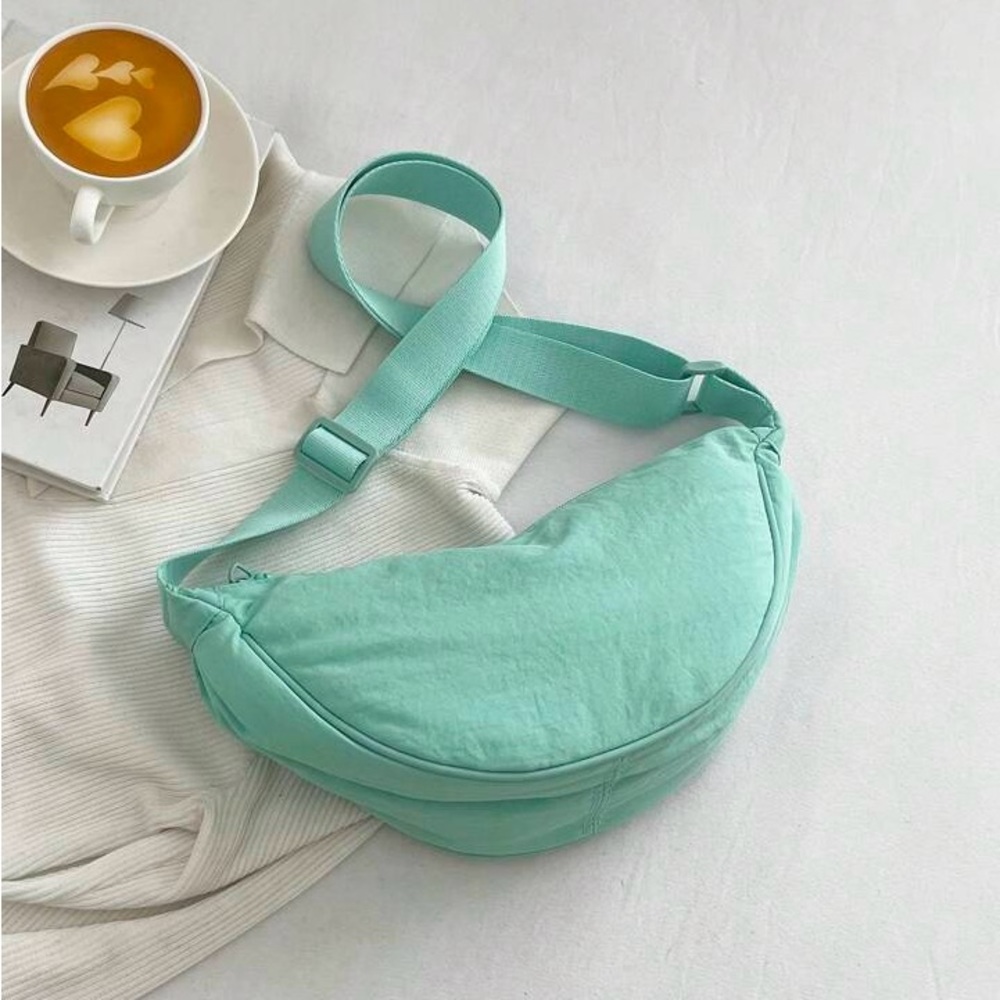 NWOT Nylon Round Mini Shoulder Bag in Mint Green
